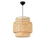 Opviq Lámpara de araña AYD-3564 de bambú, Beige y Negro